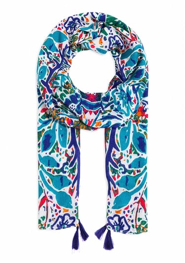  Mavi Baskılı Şal 1911130-82948