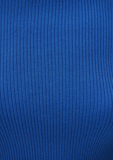  Mavi Boğazlı Lacivert Kazak Fitted / Vücuda Oturan Kesim 1710143-70901