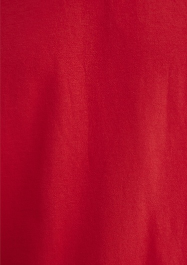  Mavi Mavi Logo İşlemeli Kırmızı Basic Tişört Loose Fit / Bol Rahat Kesim 067074-70471