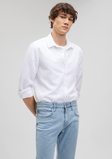  Mavi Beyaz Gömlek Slim Fit / Dar Kesim 8810217-620
