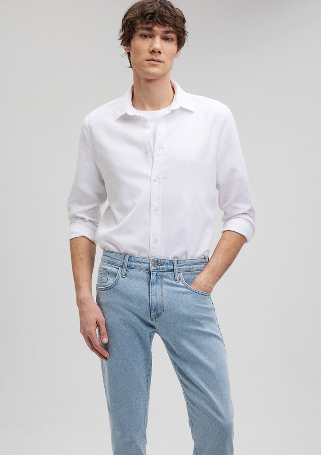  Mavi Beyaz Gömlek Slim Fit / Dar Kesim 8810217-620