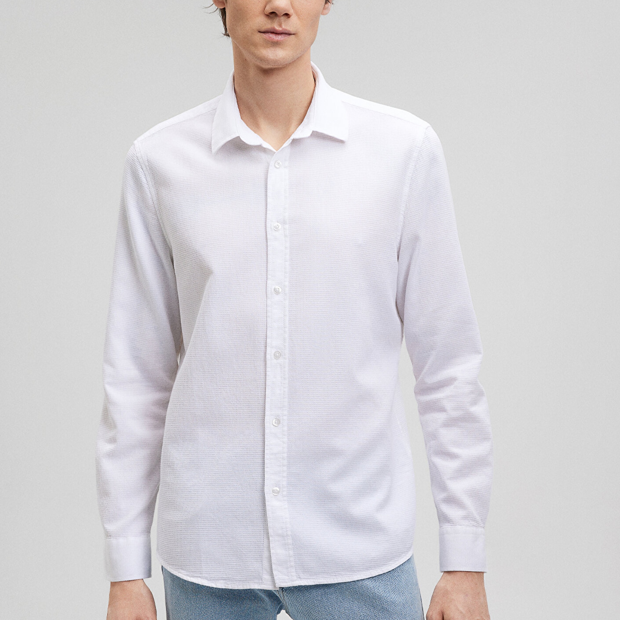 Mavi Beyaz Gömlek Slim Fit / Dar Kesim 8810217-620