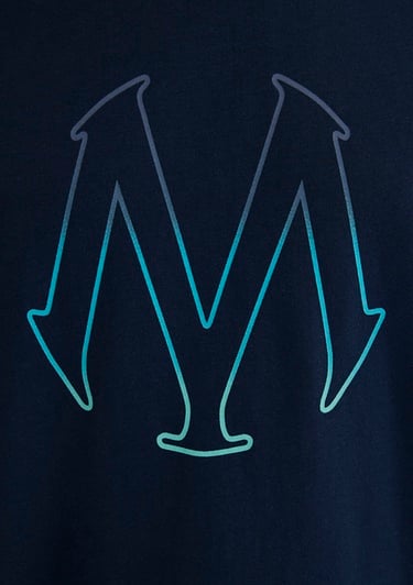  Mavi Mavi Logo Baskılı Lacivert Tişört Regular Fit / Normal Kesim 0610635-70490