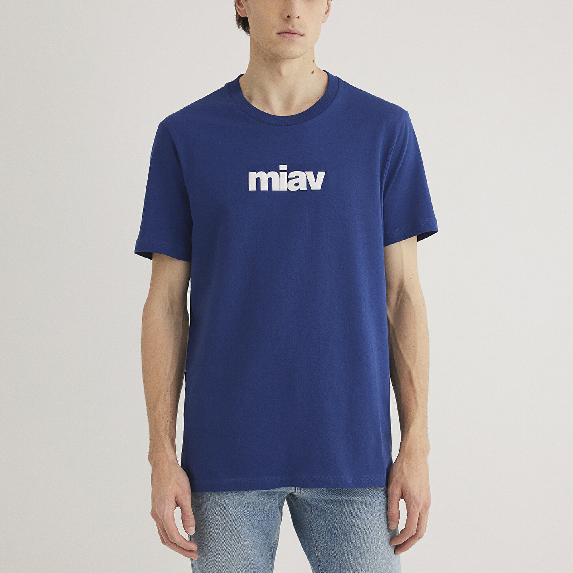 Mavi Miav Baskılı Lacivert Tişört Regular Fit / Normal Kesim 067153-70722