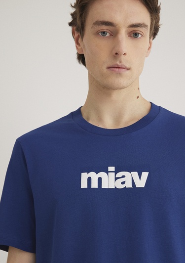  Mavi Miav Baskılı Lacivert Tişört Regular Fit / Normal Kesim 067153-70722