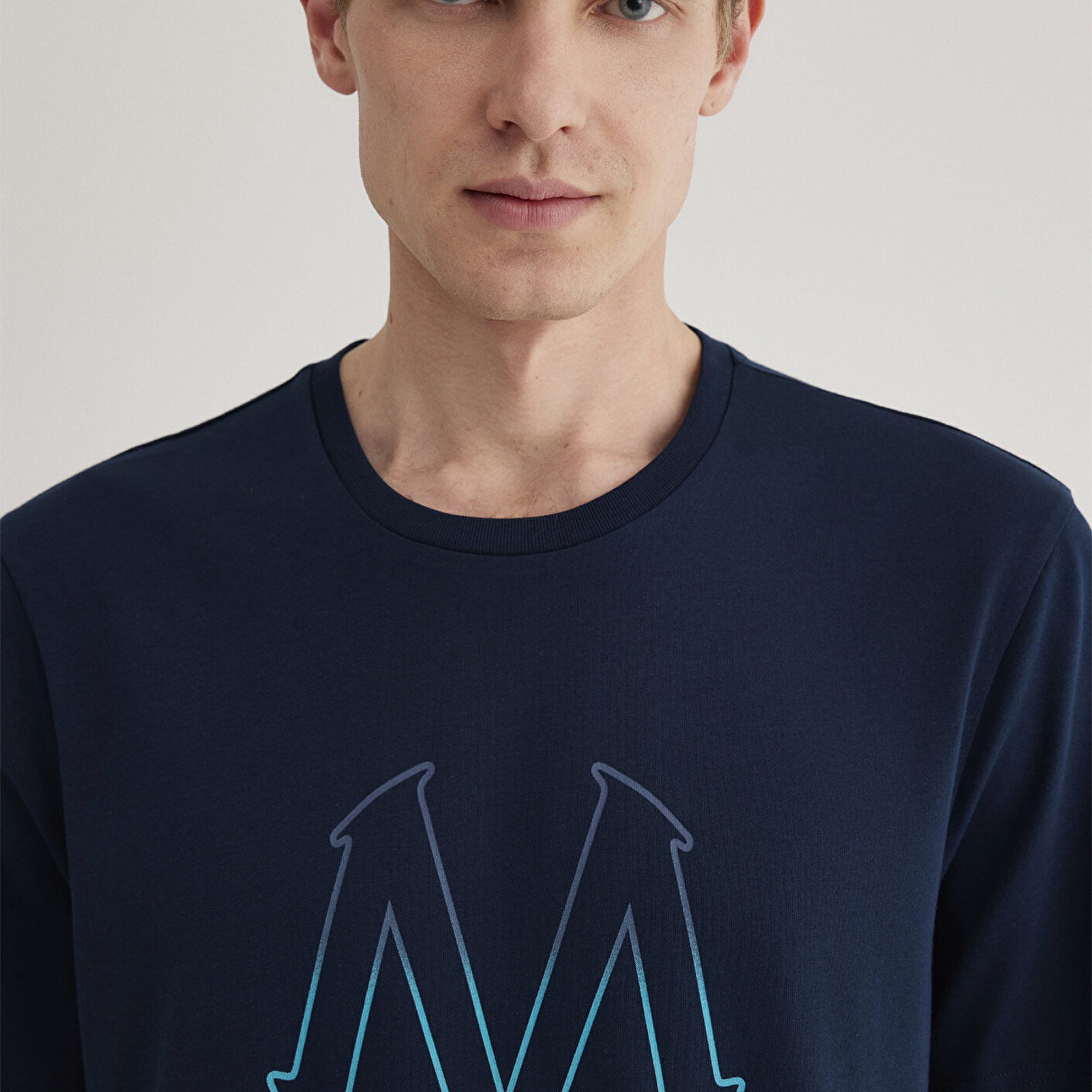 Mavi Mavi Logo Baskılı Lacivert Tişört Regular Fit / Normal Kesim 0610635-70490