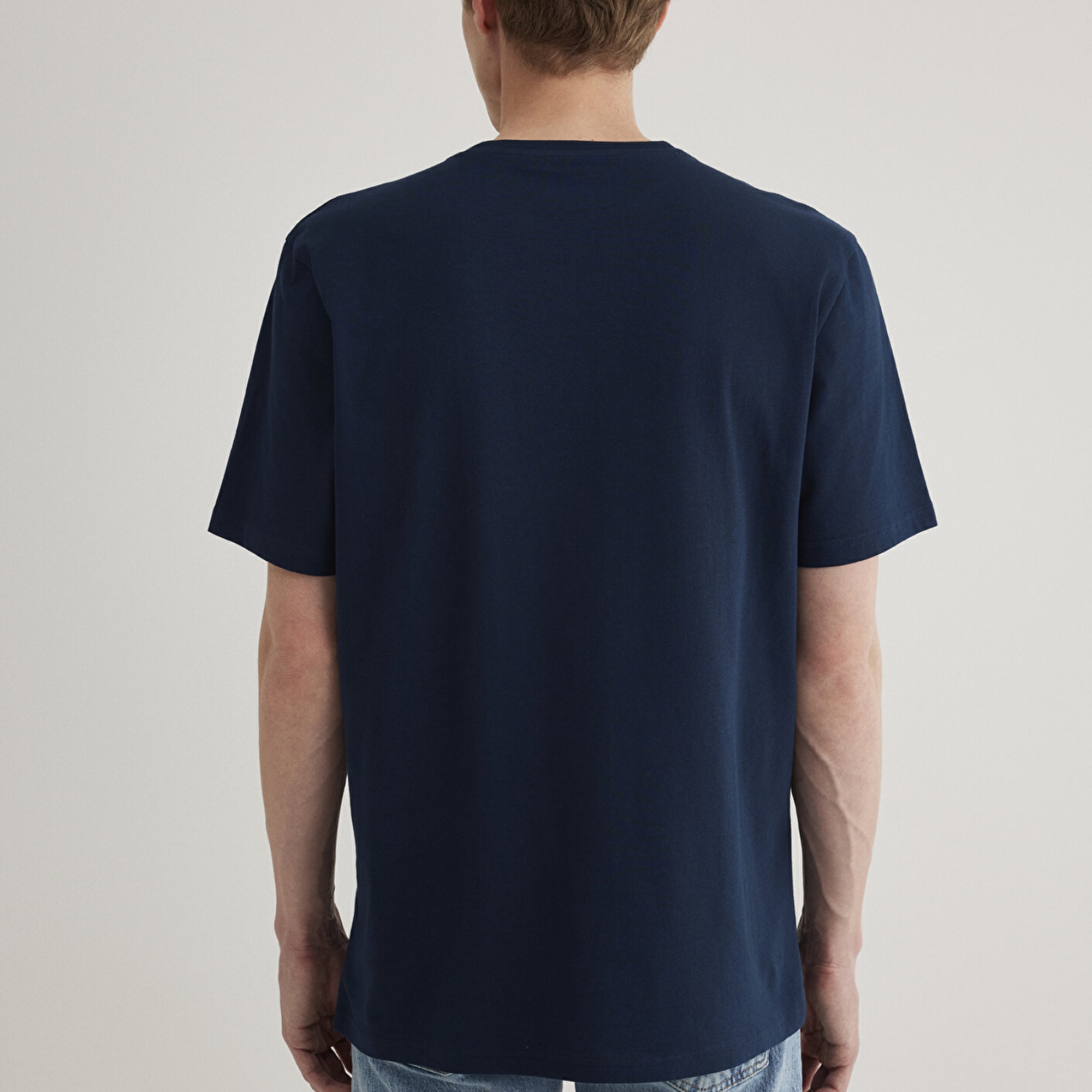 Mavi Mavi Logo Baskılı Lacivert Tişört Regular Fit / Normal Kesim 0610635-70490