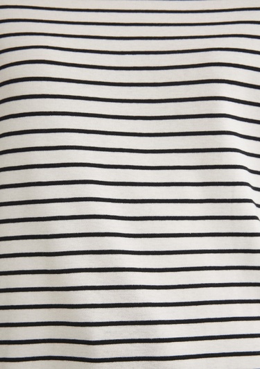  Mavi Siyah Çizgili Tişört Regular Fit / Normal Kesim 1611653-85143