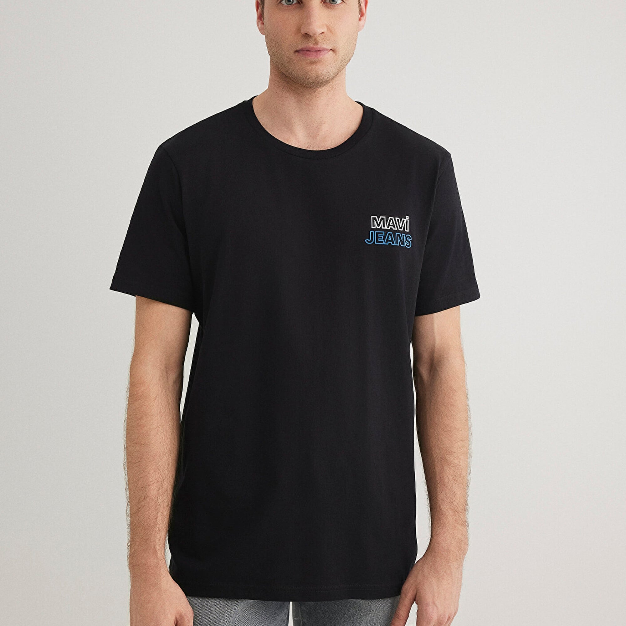 Mavi Mavi Jeans Baskılı Siyah Tişört Slim Fit / Dar Kesim 066841-900