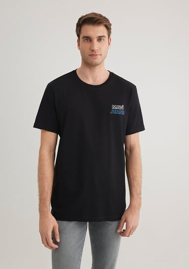 Mavi Mavi Jeans Baskılı Siyah Tişört Slim Fit / Dar Kesim 066841-900