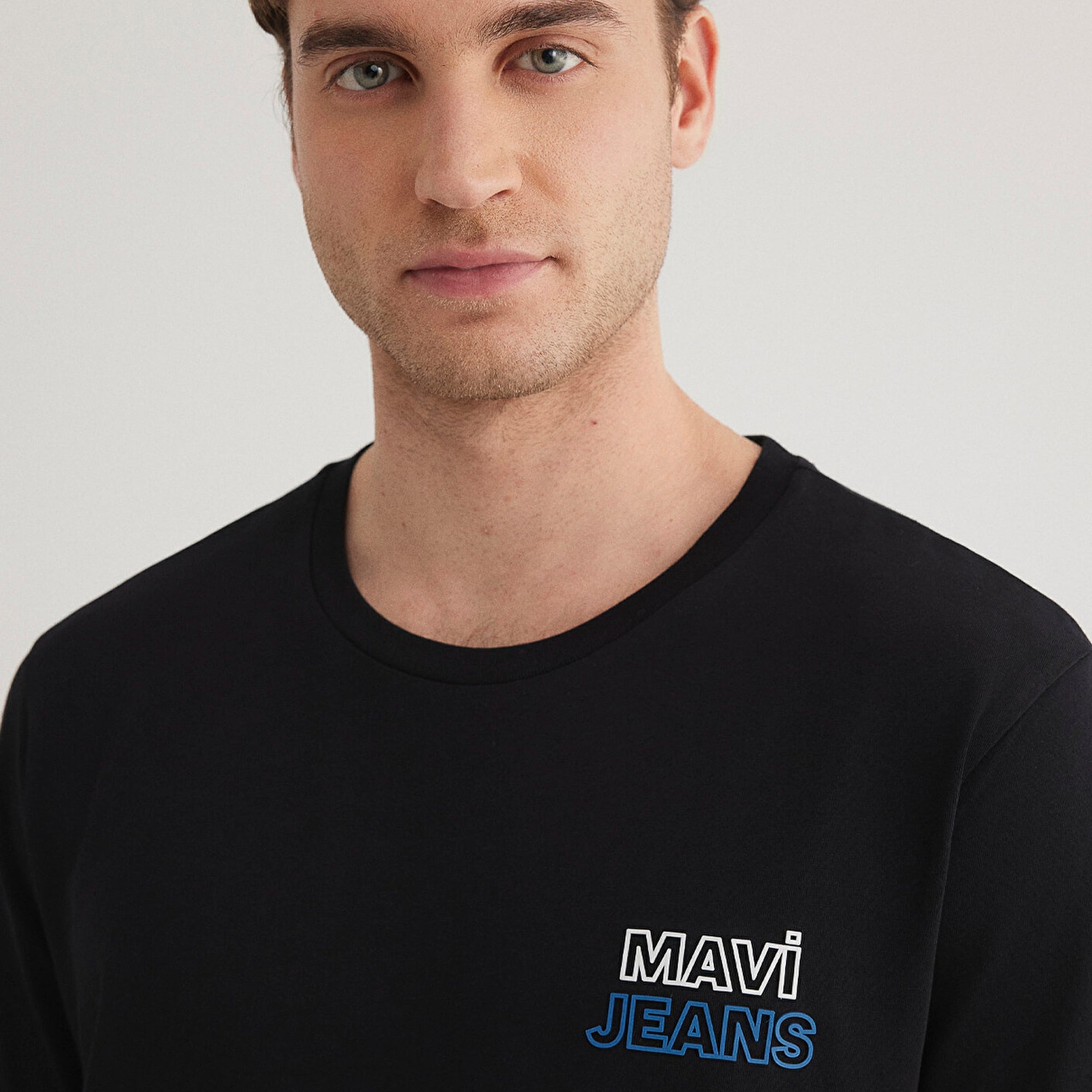 Mavi Mavi Jeans Baskılı Siyah Tişört Slim Fit / Dar Kesim 066841-900