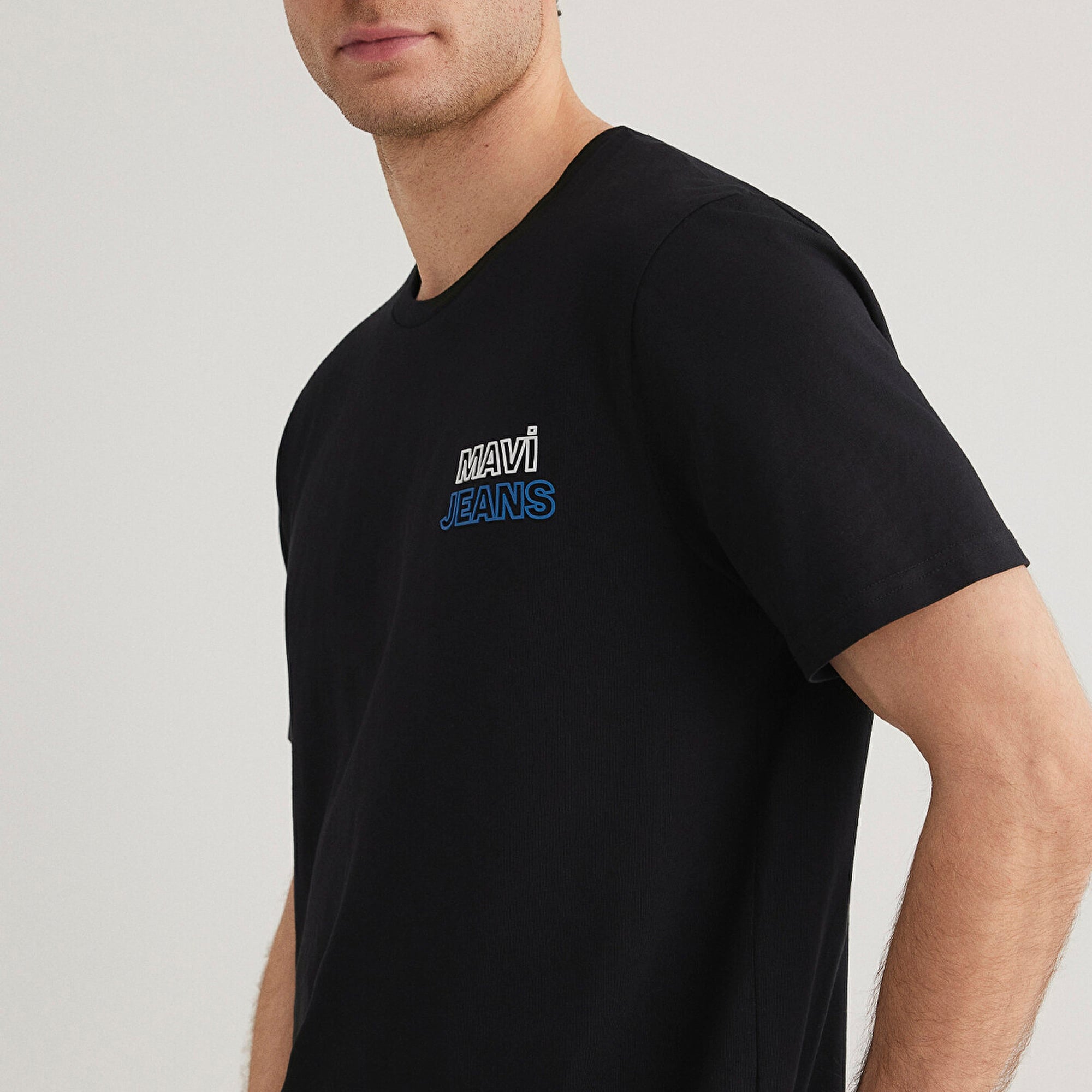 Mavi Mavi Jeans Baskılı Siyah Tişört Slim Fit / Dar Kesim 066841-900