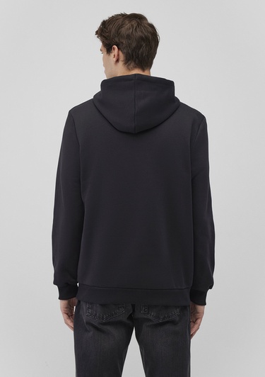  Mavi Mavi Logo Baskılı Kapüşonlu Siyah Sweatshirt 0610941-900