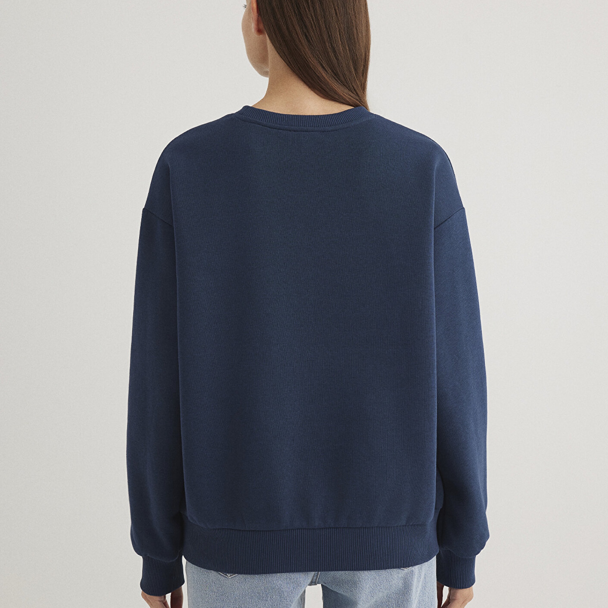 Mavi Mavi Logo Baskılı Lacivert Sweatshirt 1611656-82454