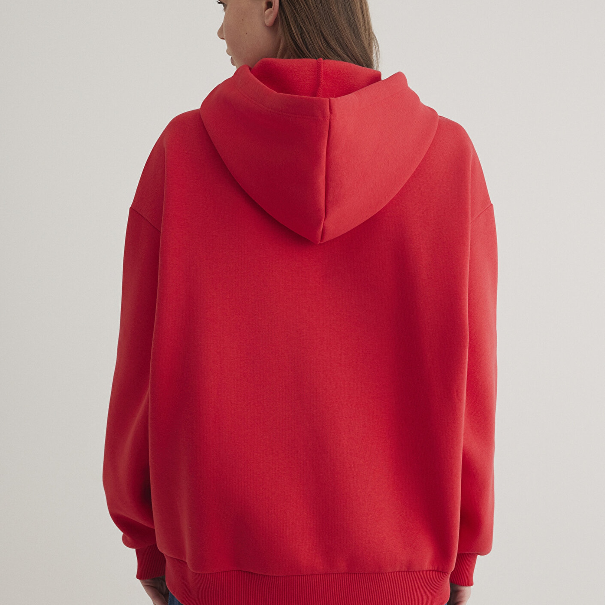 Mavi Mavi Logo Baskılı Kapüşonlu Kırmızı Sweatshirt 1600361-82054