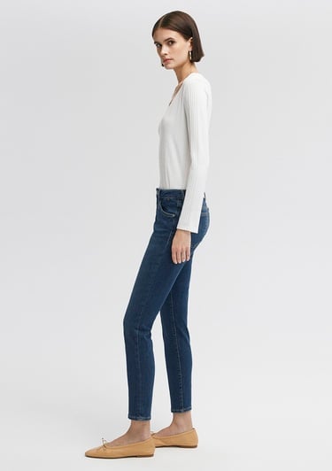  Mavi Ada Casual Vintage Koyu Mavi Jean Pantolon 1020535596