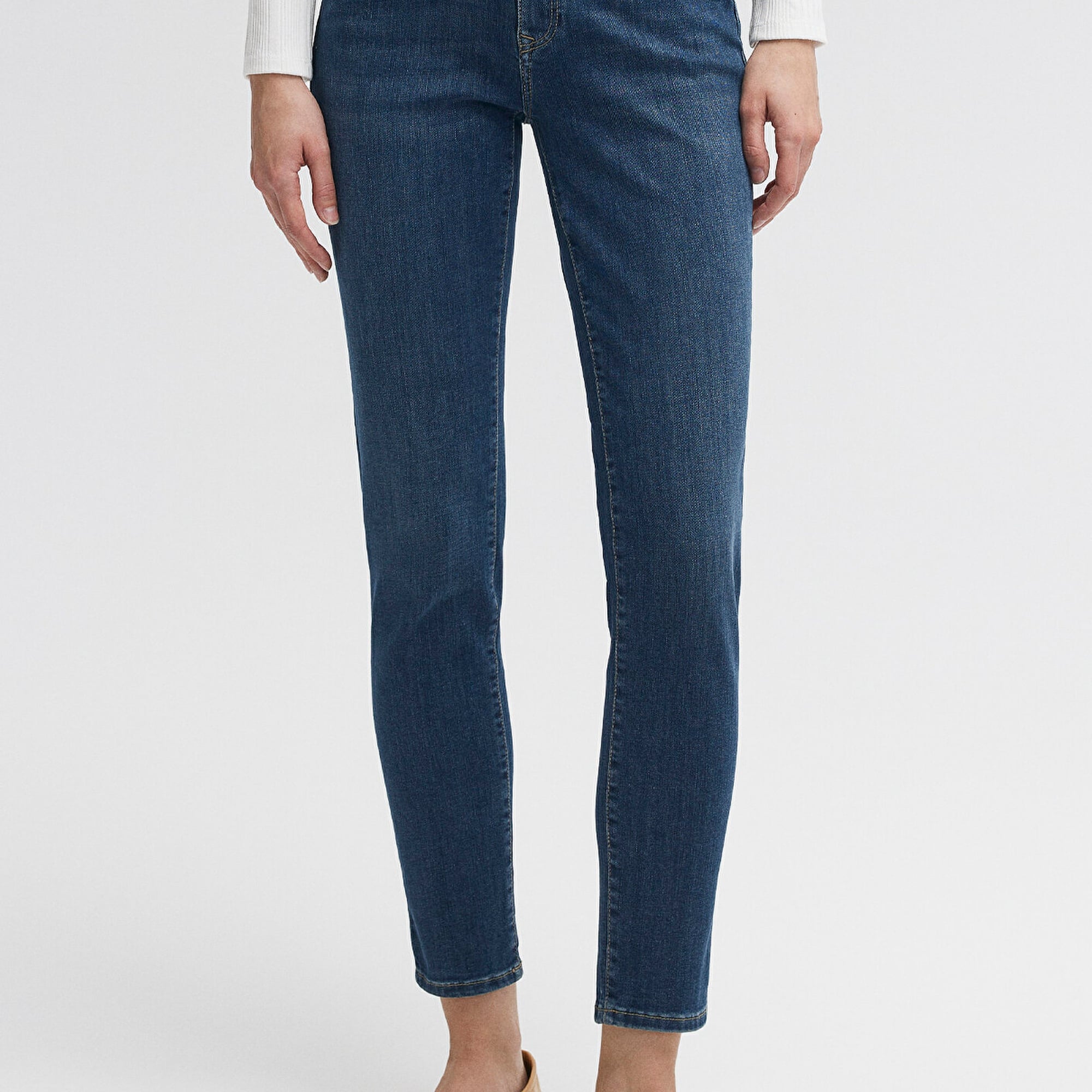 Mavi Ada Casual Vintage Koyu Mavi Jean Pantolon 1020535596