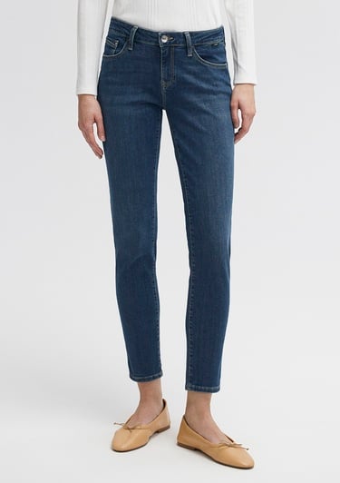  Mavi Ada Casual Vintage Koyu Mavi Jean Pantolon 1020535596