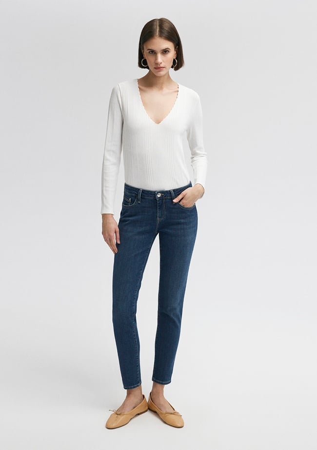  Mavi Ada Casual Vintage Koyu Mavi Jean Pantolon 1020535596