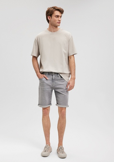  Mavi Brian Sporty Açık Gri Jean Şort 0418485151