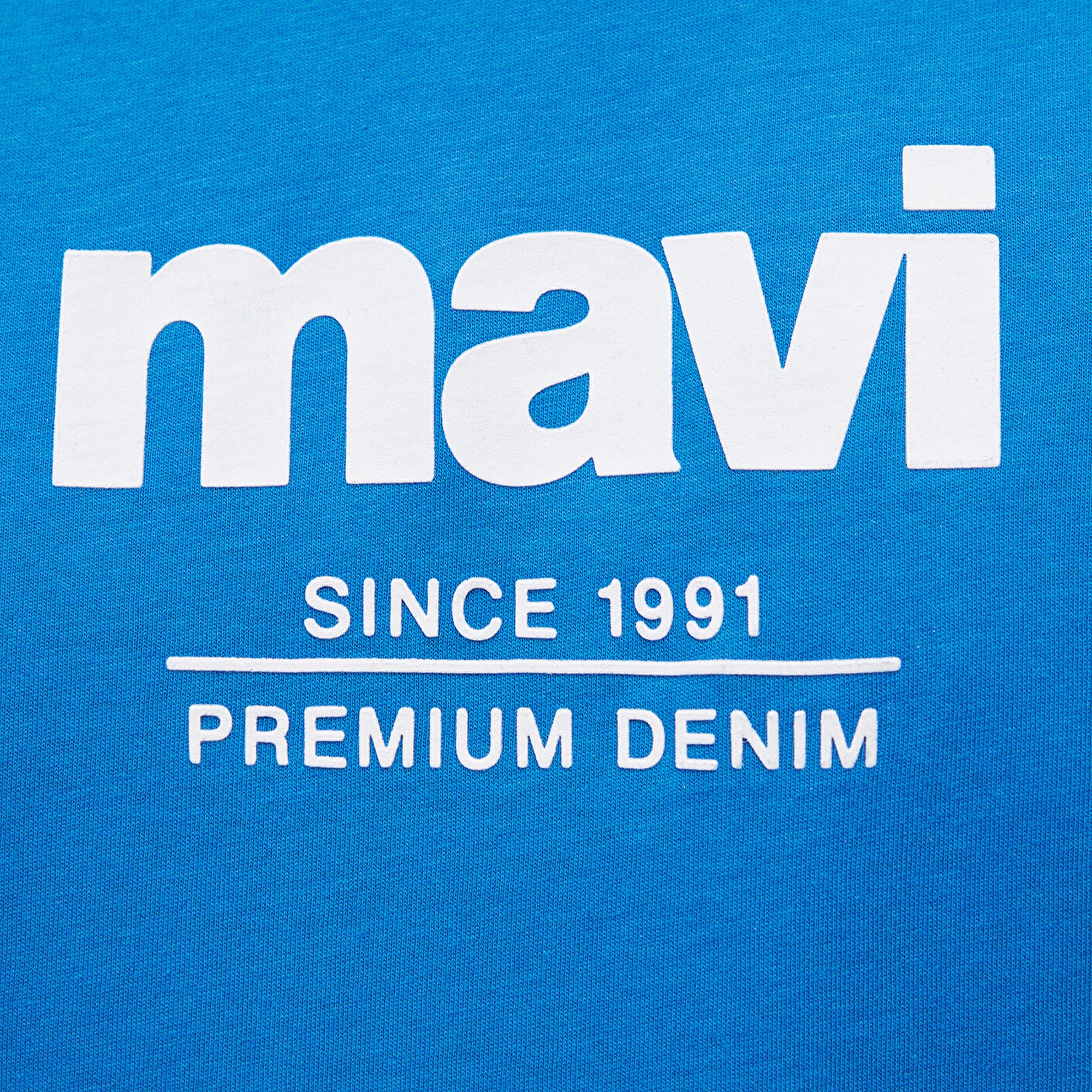 Mavi Mavi Logo Baskılı Mavi Tişört Regular Fit / Normal Kesim 066849-70913