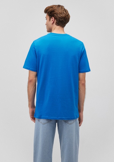  Mavi Mavi Logo Baskılı Mavi Tişört Regular Fit / Normal Kesim 066849-70913