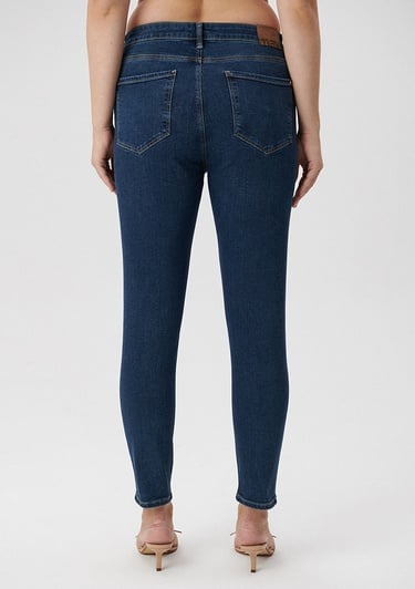  Mavi Marli Casual Koyu Mavi Jean Pantolon 101339-35246