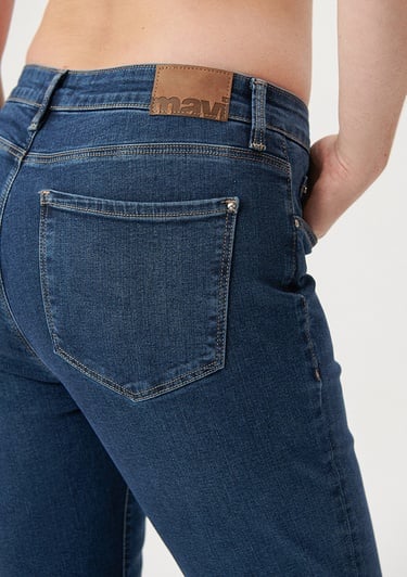  Mavi Marli Casual Koyu Mavi Jean Pantolon 101339-35246