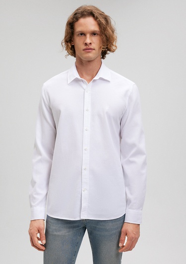  Mavi Beyaz Gömlek Slim Fit / Dar Kesim 0210698-620