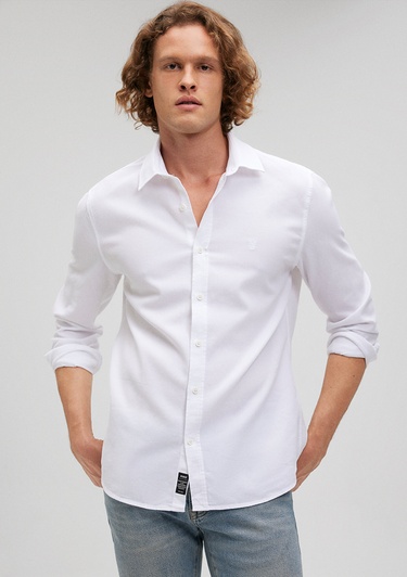  Mavi Beyaz Gömlek Slim Fit / Dar Kesim 0210698-620