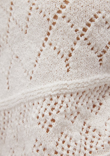  Mavi Büzgülü Beyaz Triko 1710309-70057