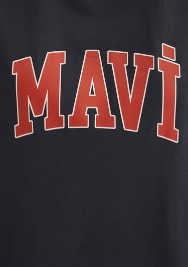  Mavi Mavi Logo Baskılı Antrasit Tişört Oversize / Geniş Kesim 1600843-82185