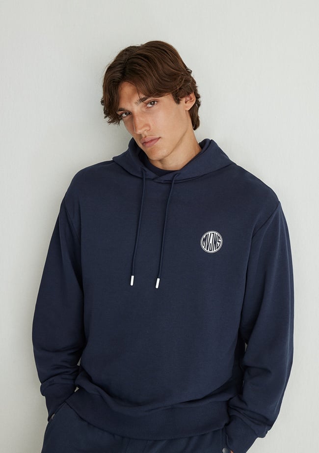  Mavi MVJNS Logo Baskılı Kapüşonlu Lacivert Sweatshirt 0611786-70490