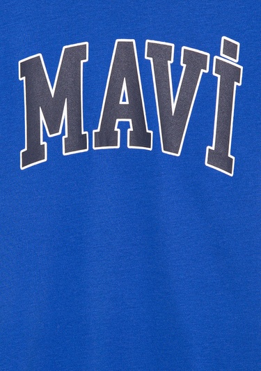  Mavi Mavi Logo Baskılı Mavi Tişört Regular Fit / Normal Kesim 6610030-70896