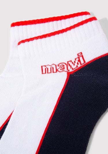  Mavi Beyaz Patik Çorap 0911128-83097