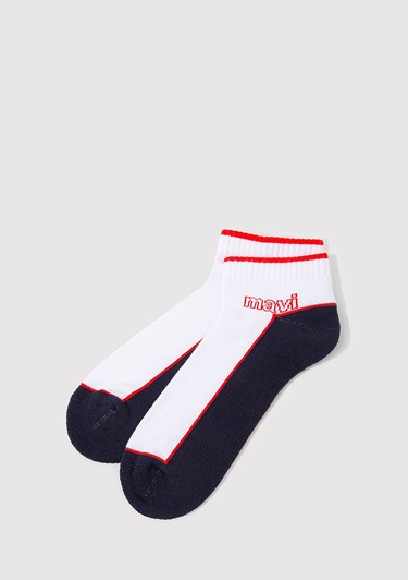  Mavi Beyaz Patik Çorap 0911128-83097