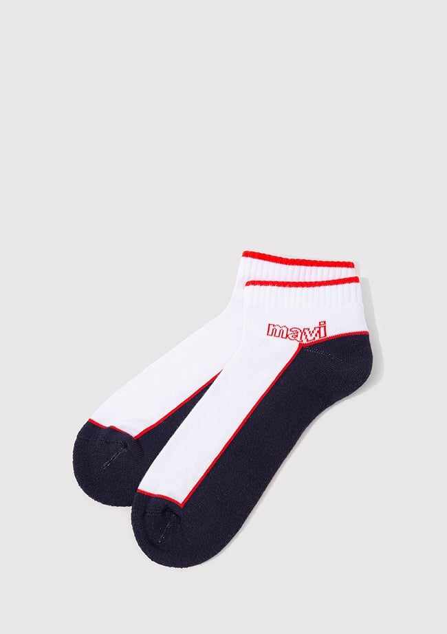  Mavi Beyaz Patik Çorap 0911128-83097