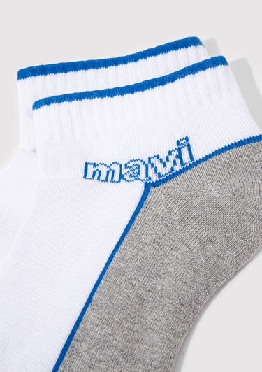  Mavi Gri Patik Çorap 0911128-83900