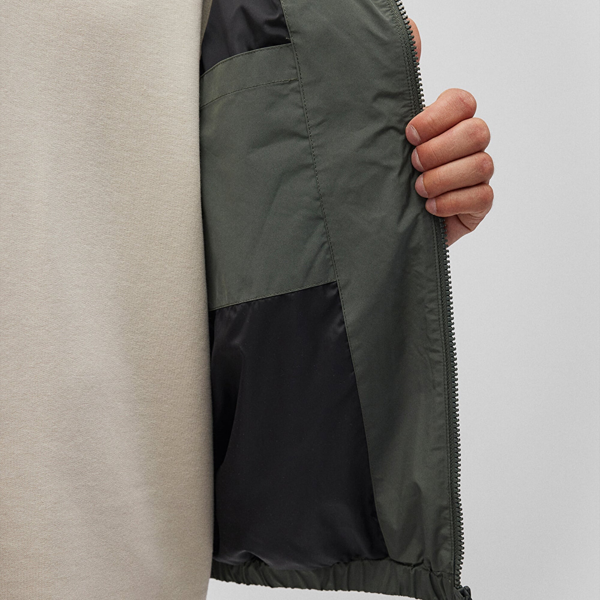 Mavi Kapüşonlu Haki Ceket Regular Fit / Normal Kesim 0110234-71598