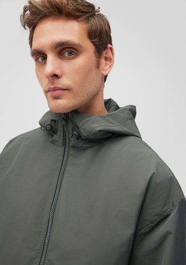  Mavi Kapüşonlu Haki Ceket Regular Fit / Normal Kesim 0110234-71598