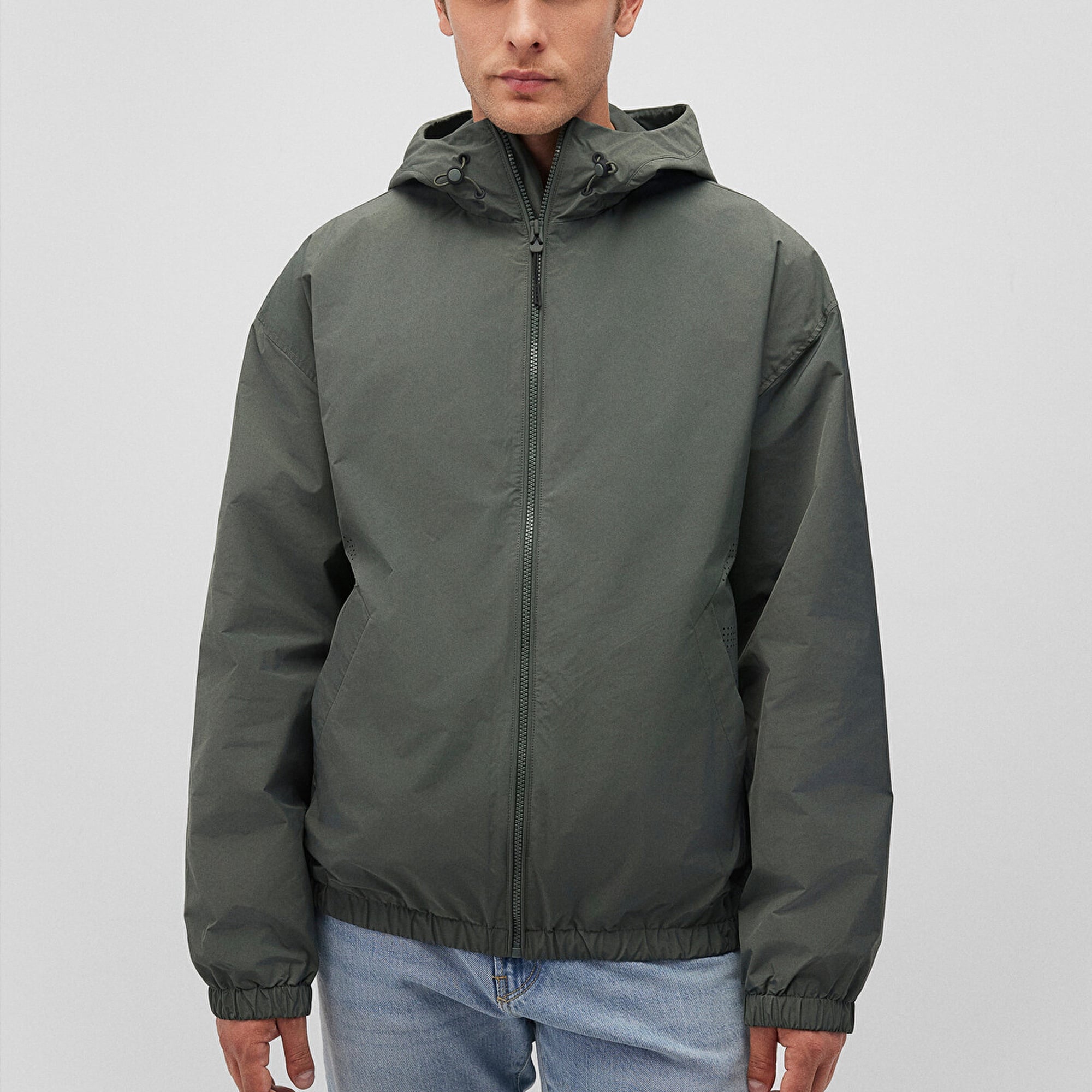 Mavi Kapüşonlu Haki Ceket Regular Fit / Normal Kesim 0110234-71598