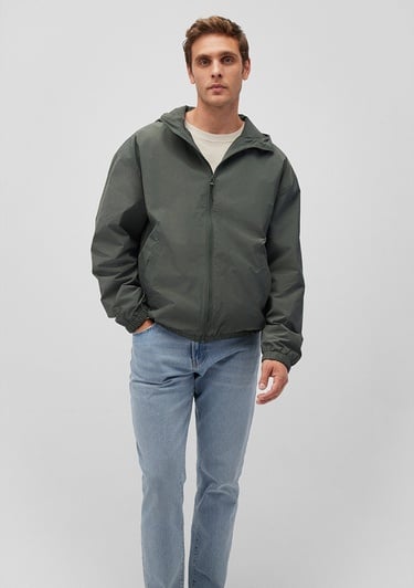  Mavi Kapüşonlu Haki Ceket Regular Fit / Normal Kesim 0110234-71598