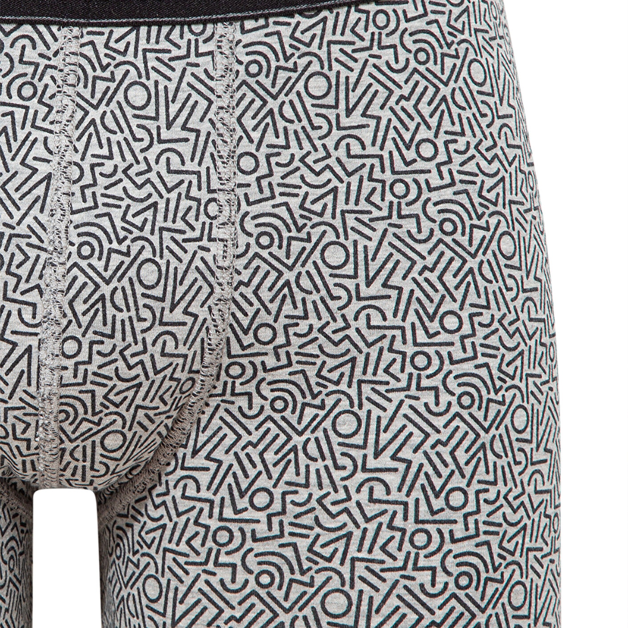 Mavi Baskılı Gri Boxer 0910717-85524