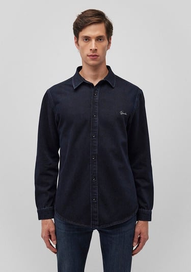  Mavi Roy Lux Black Gece Mavisi Jean Gömlek Slim Fit / Dar Kesim 0210496-85224