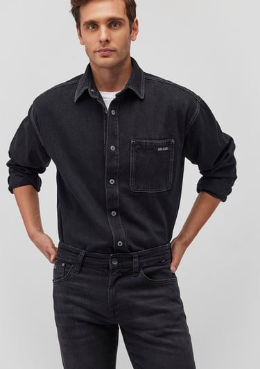  Mavi Aidan Mavi Black Antrasit Jean Gömlek Regular Fit / Normal Kesim 0210588-85622