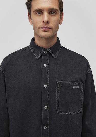  Mavi Aidan Mavi Black Antrasit Jean Gömlek Regular Fit / Normal Kesim 0210588-85622