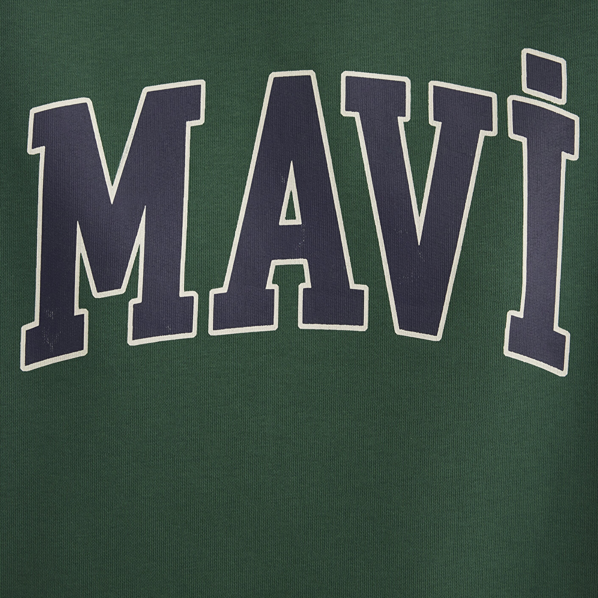 Mavi Mavi Logo Baskılı Kapüşonlu Yeşil Sweatshirt 1600361-71892