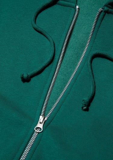  Mavi Kapüşonlu Fermuarlı Yeşil Sweatshirt 1610221-71874