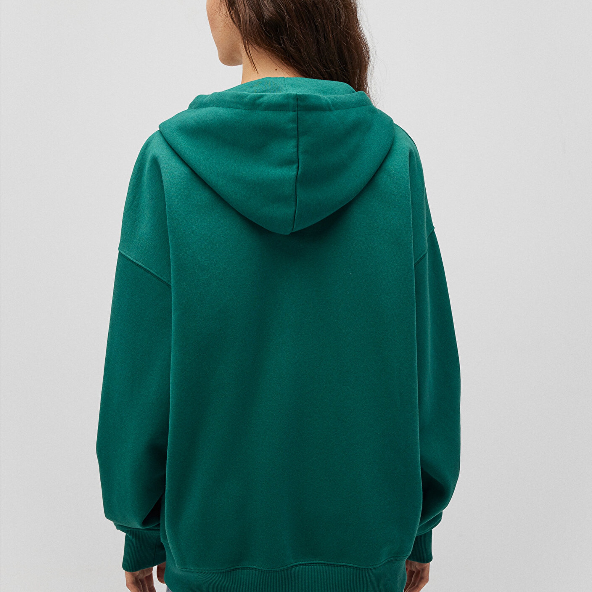 Mavi Kapüşonlu Fermuarlı Yeşil Sweatshirt 1610221-71874