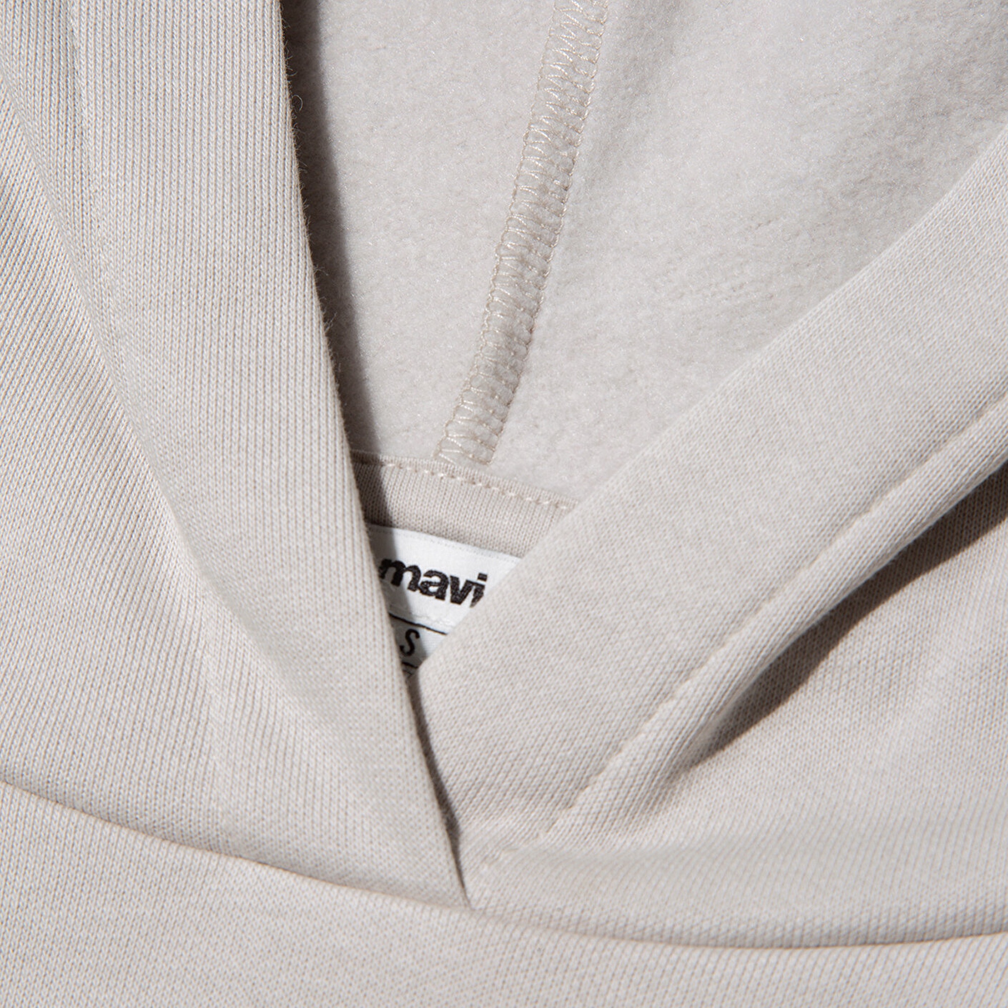 Mavi Kapüşonlu Gri Basic Sweatshirt 167299-70074